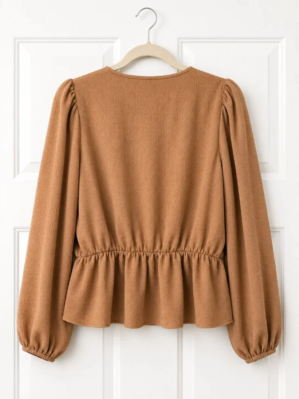 Express Textured Peplum Blouse – Size Large - Picture 3 of 3